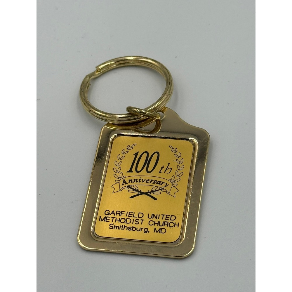 Garfield United Methodist Church‎ 100th Anniversary Keychain Smithsburg MD Metal
